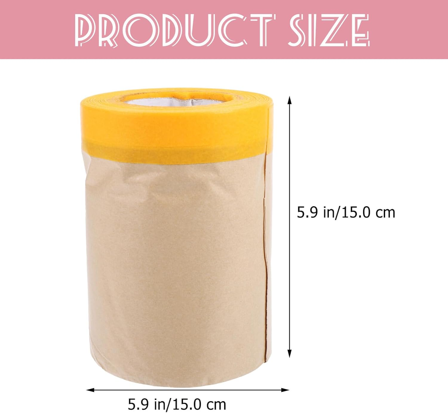 UPKOCH 2Rolls Furniture Covering Kraft Paper Masking Film Easy Peel Automotive Painting Masking Paper image number 4