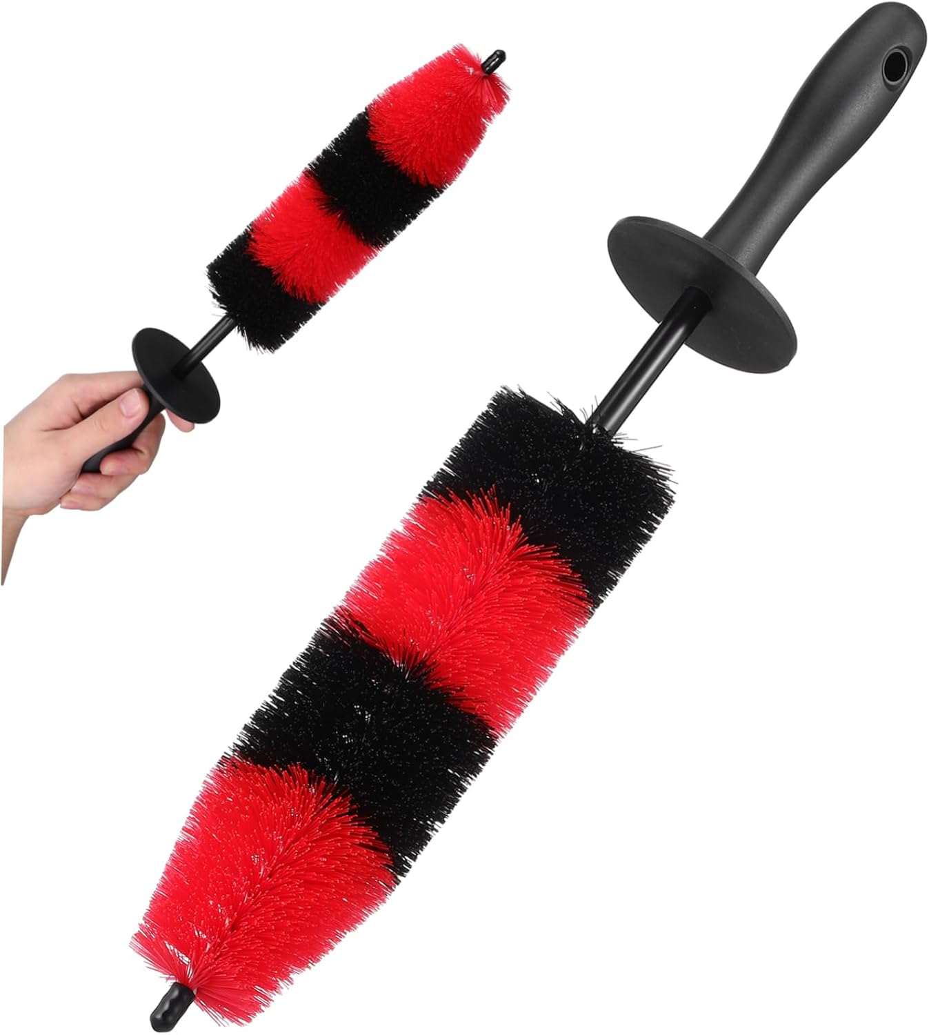 HOLIDYOYO Car Wheel Cleaning Brush Small Size Hub Cleaning Brush for Vehicle Detailing Car Wash Kit with Handle for Automotive Rim and Tire Care image number 2