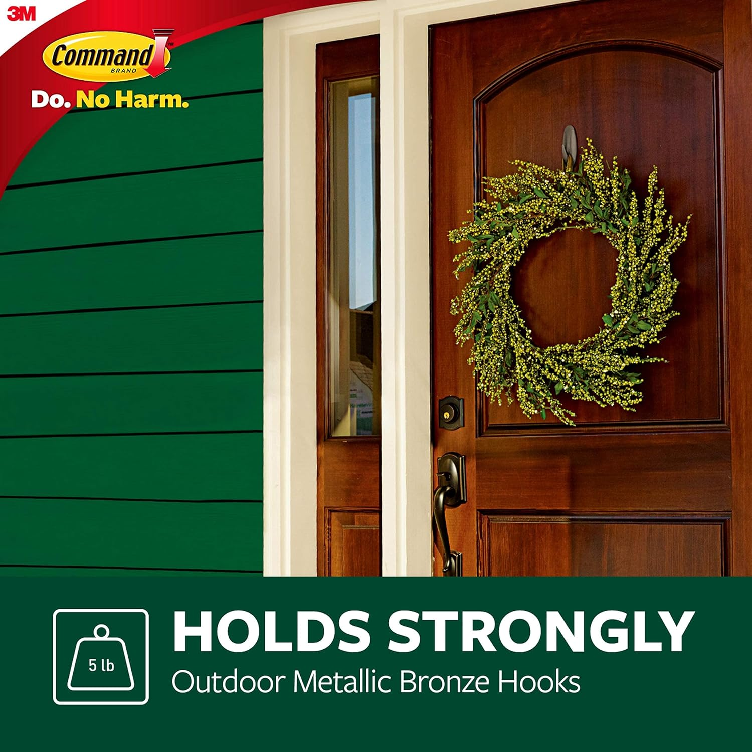 Command Outdoor Metallic Bronze Value Pack, 3 Hooks and 4 Strips, AW083BZ-3NA - Metallic Bronze image number 5