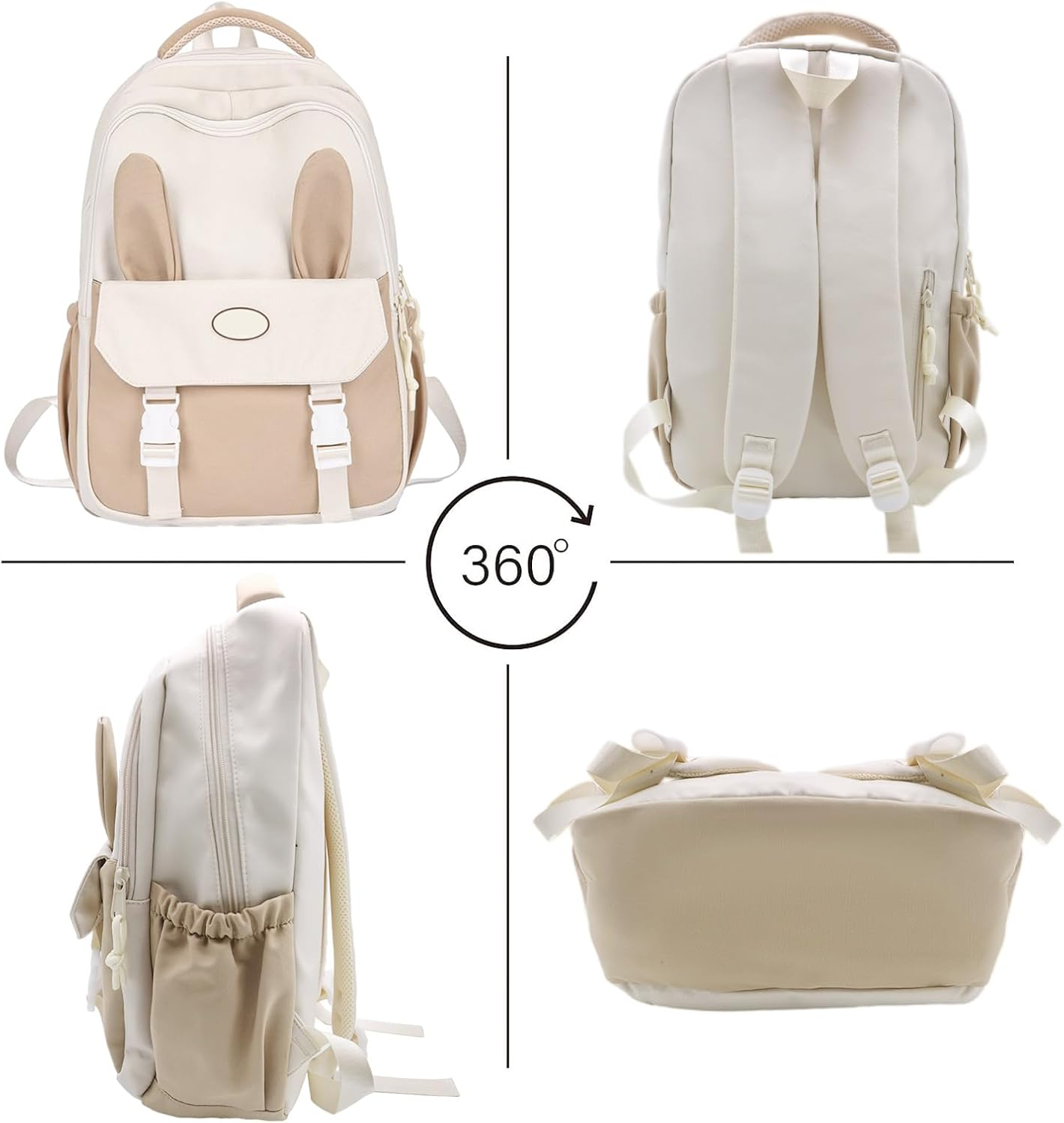 EIOYUMY Breathable Comfortable School Backpack, Cute Fashionable College Backpacks, Lightweight Large Capacity Multi-Pockets image number 1