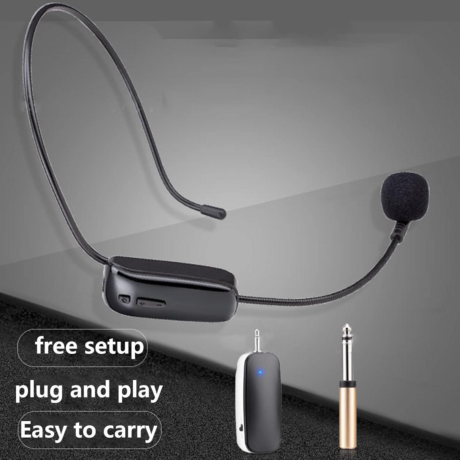 Headset Microphone for Speaking | 2.4G UHF Headset Mic | Wireless Microphone System for Fitness Instructor, Yoga, Teaching, Phone, Laptop, image number 1