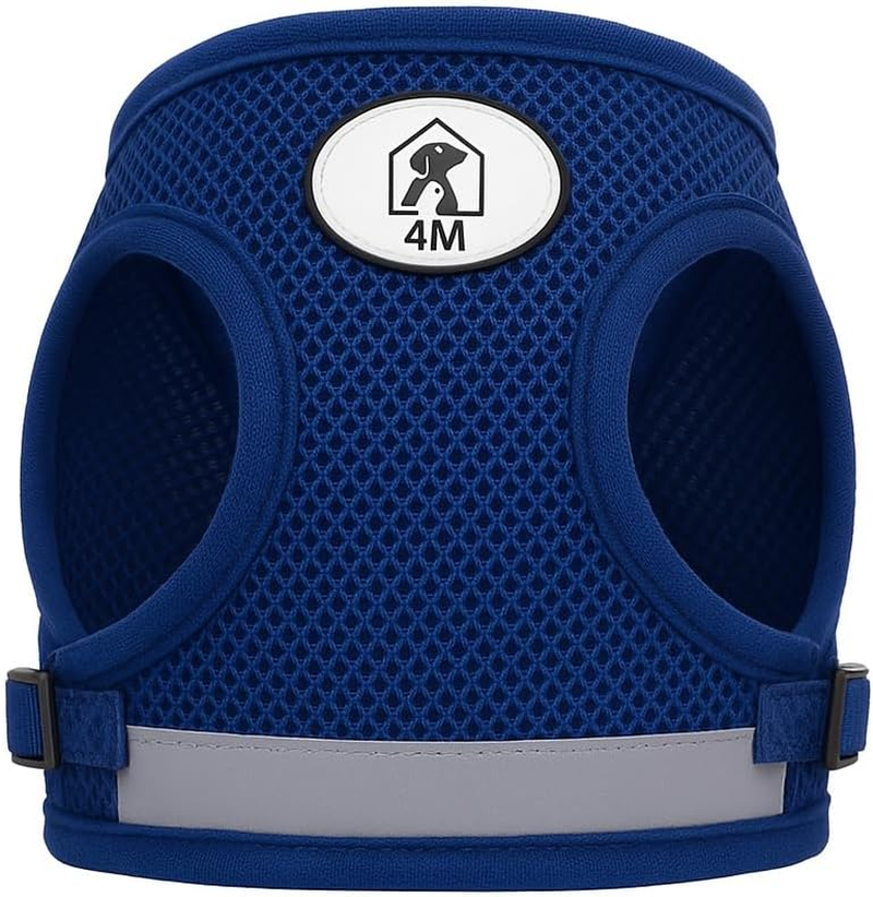 4M Pets No-Pull Reflective Mesh Dog Harness & Leash &ndash; Breathable, Step-In Vest for Small & Medium Dogs ( Blue M ) image number 5