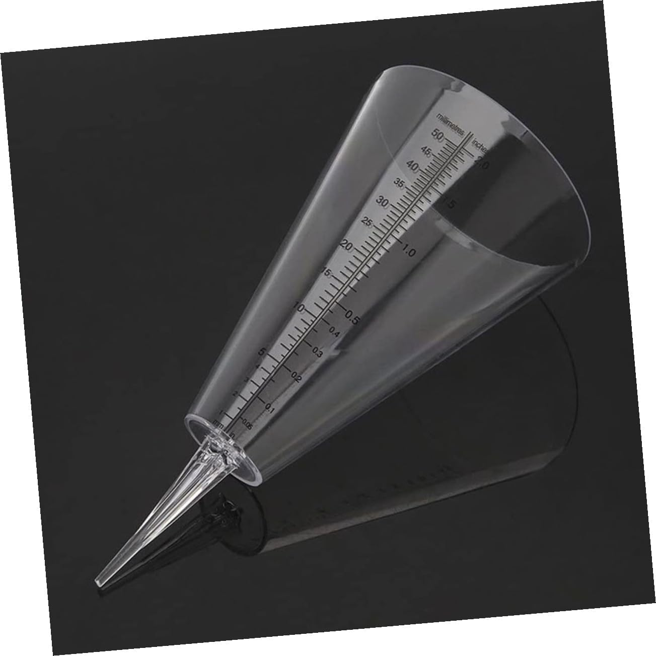 Angoily 3Pcs Clear Plastic Conical Rain Gauges with Graduated Scale Outdoor Rain Measurement Cups for Garden Agriculture Meteorological Use