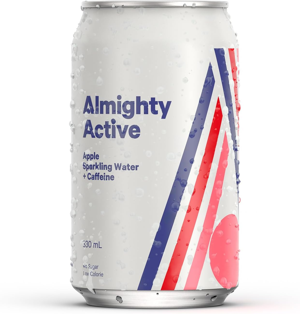 Almighty Active Apple Sparkling Water + Caffeine- 12 X 330Ml - Sugar-Free, Low Calorie - 80Mg Natural Caffeine - Vegan, Zero Plastic Packaging - Perfect 3PM Pick-Me-Up - Supports Little Gardeners