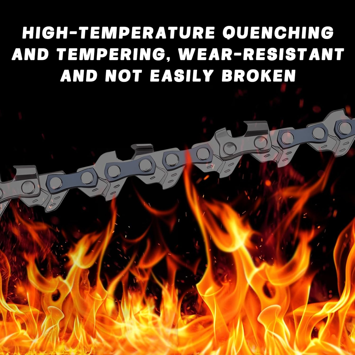 O-CONN 4 Pack 16 Inch Chainsaw Chain 3/8" LP Pitch .043'' Gauge 56 Drive Links Fits Greenworks, Dewalt, Poulan, Milwaukee and More image number 6