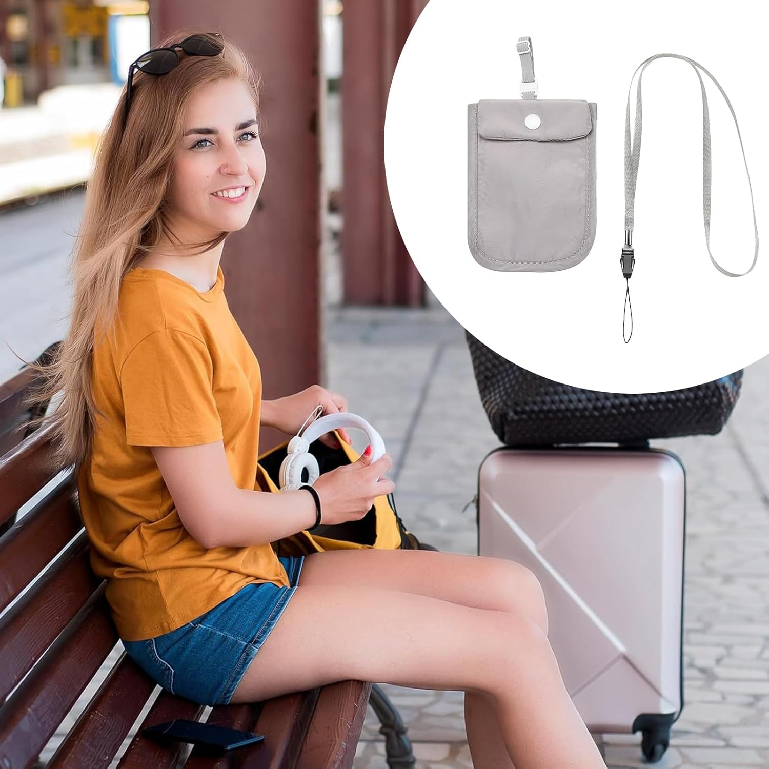 Travel Bra Wallet - Undercover Travel Bra Pouch | Secret Stash Pocket | Flap Small Storage Bag Lightweight Coin Purse & Key Holder for Outdoor Use Fits Most Braa Sizes for Discreet Carrying image number 4