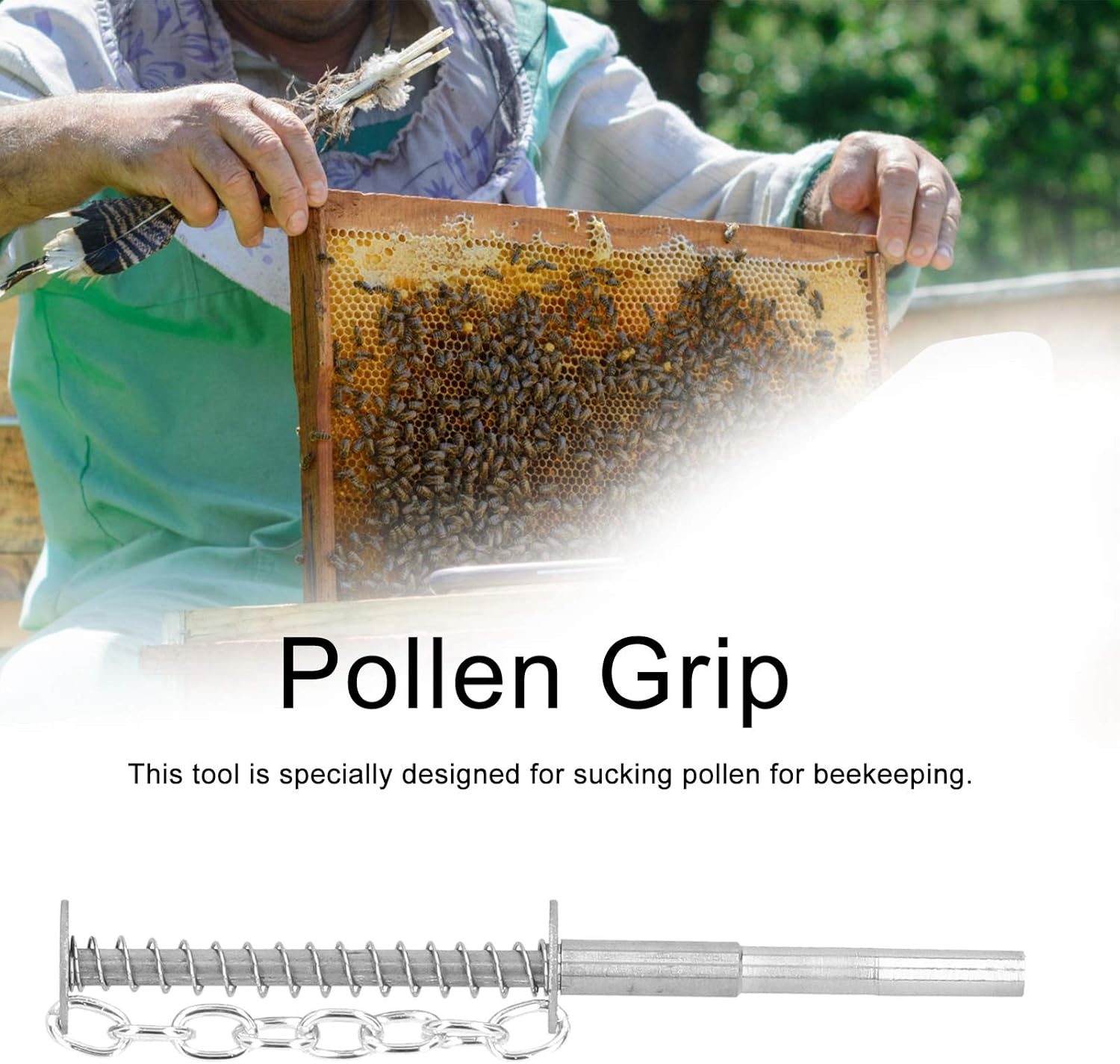 Manual Pollen Grip, Professional Efficient Pollen Collector Pollen Catcher for Apiculture Tools Beekeeping Tool Hopper Collectors image number 6