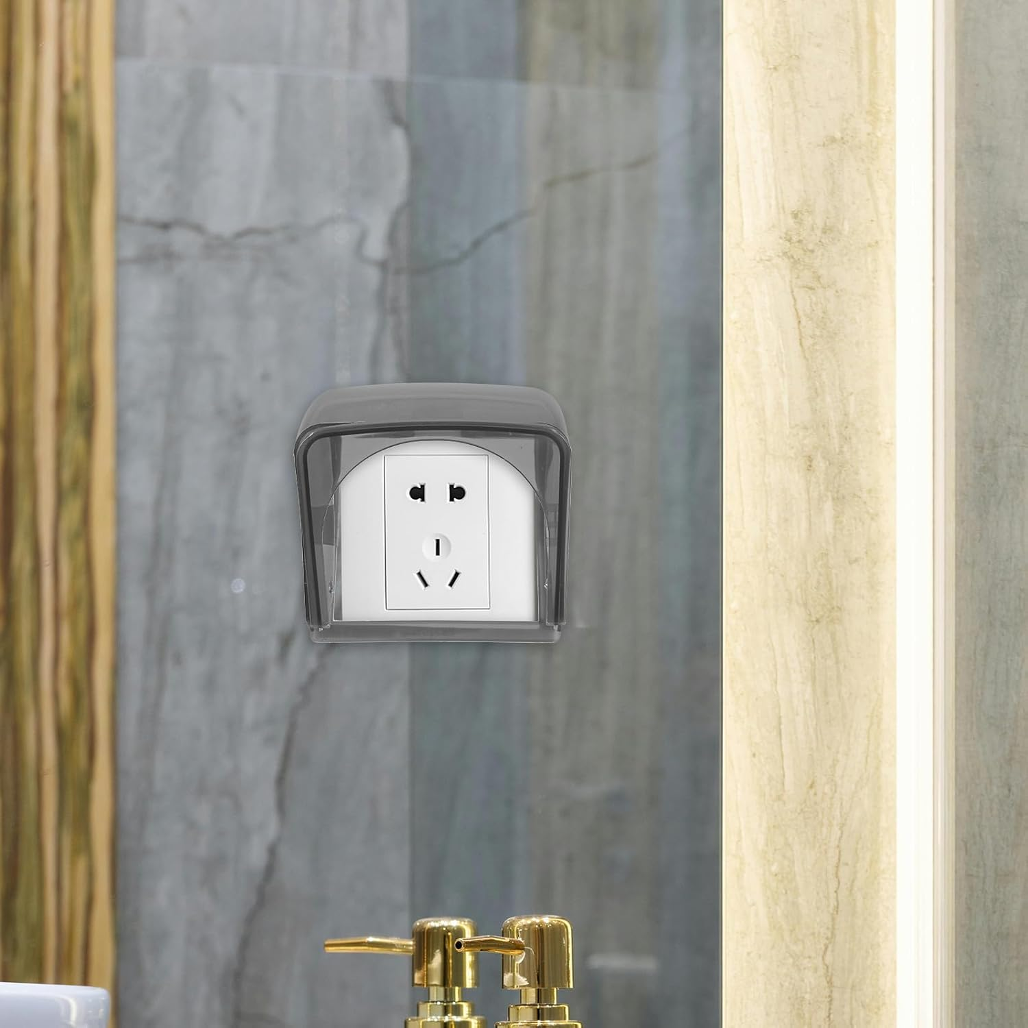 Gatuida Waterproof Outlet Cover Weatherproof Plug Protector Box for Outdoor Use Electrical Receptacle Cover for Gardens Balconies and Kitchens image number 3