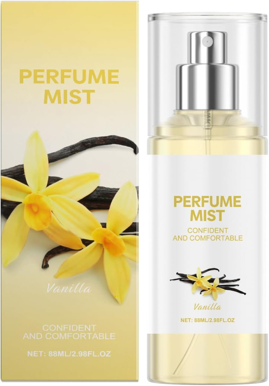 Miutii Long Lasting Vanilla Body Spray Unisex for Women Men 88Ml Sweet Aroma 24 Hours Lightweight Comfortable Daily Fragrance Yellow One Size image number 2