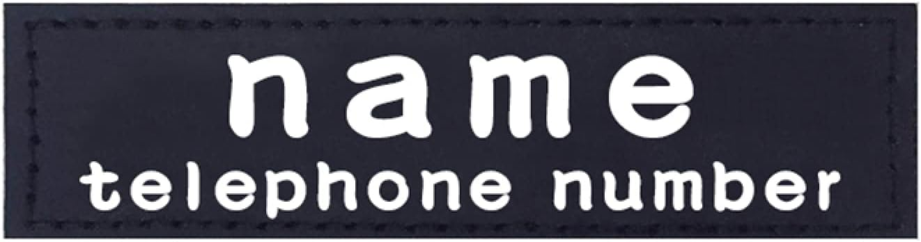 2 PCS Custom Engraved Pet Harness Labels Stickers Personalized Dog Harness Labels Stickers Labels Dog Harness Accessories,Name and Telephone,5X16Cm