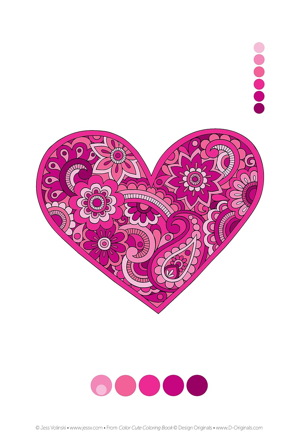 Color Cute Coloring Book: Perfectly Portable Pages (On-The-Go Coloring Book) (Design Originals) Extra-Thick High-Quality Perforated Pages; Convenient 5X8 Size Is Perfect to Take along Wherever You Go