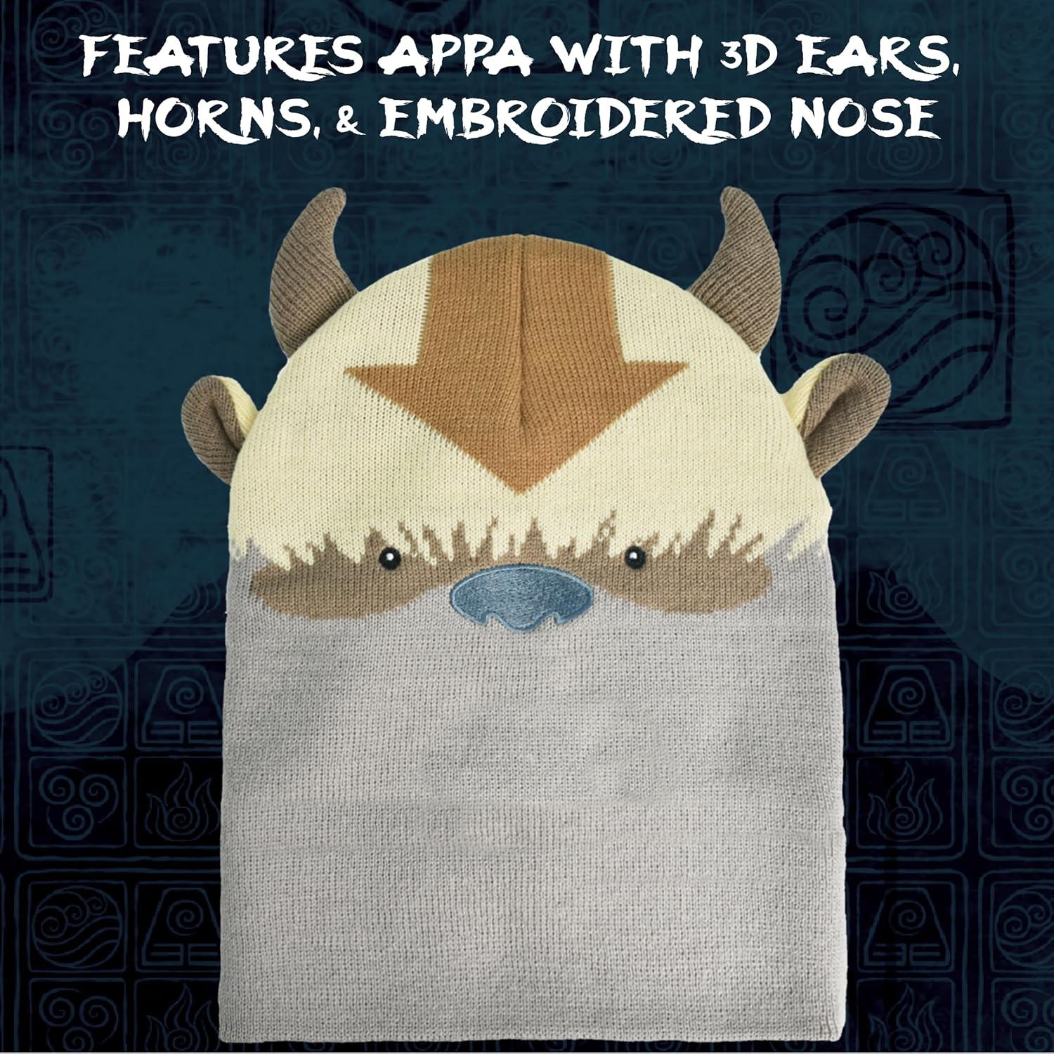 Avatar the Last Airbender Knitted Winter with Cuff Beanie Hat, Multi, One Size image number 2