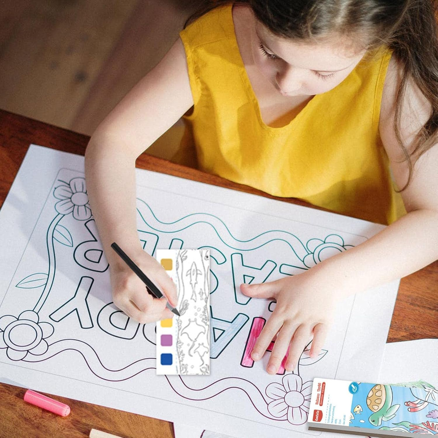 Gouache Doodle Picture Book - Children Draw Light Color Gouache Doodle Picture Book - Harmless Drawing Tool 6 Style Painting Book for School Kids Painting Lovers Veegap image number 3