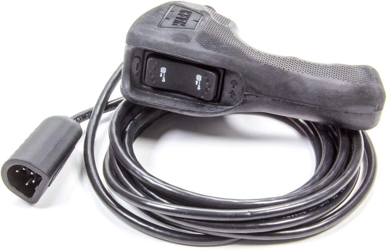 WARN 83665 Hand Held Plug-In Truck Winch Remote Controller with Ergonomic Grip and 12' Connector Cable image number 1