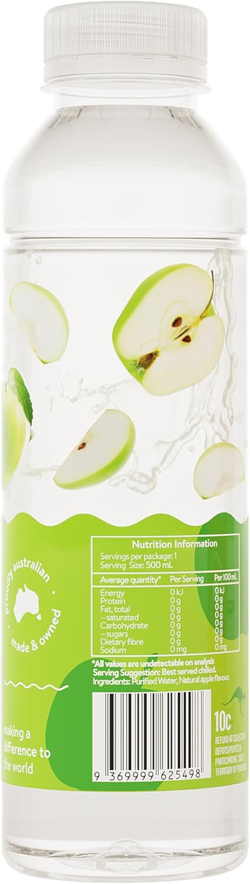 Taste Water Natural Apple Flavour, Fruit-Infused Water for a Healthy Lifestyle, Zero-Calorie Hydration, Zero Sugar, No Preservatives, No Sweeteners, 12 X 500Ml image number 4