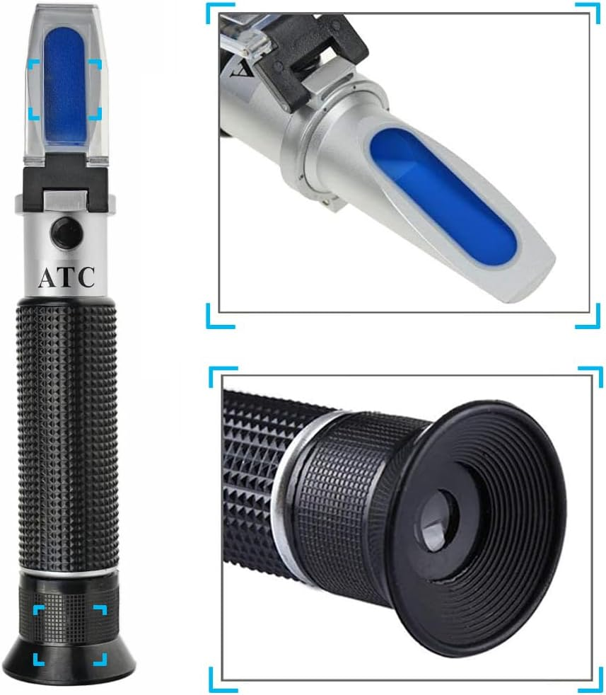 Salinity Refractometer for Seawater and Marine Fishkeeping Aquarium 0-100 PPT with Automatic Temperature Compensation, by Aqueous Lab image number 5