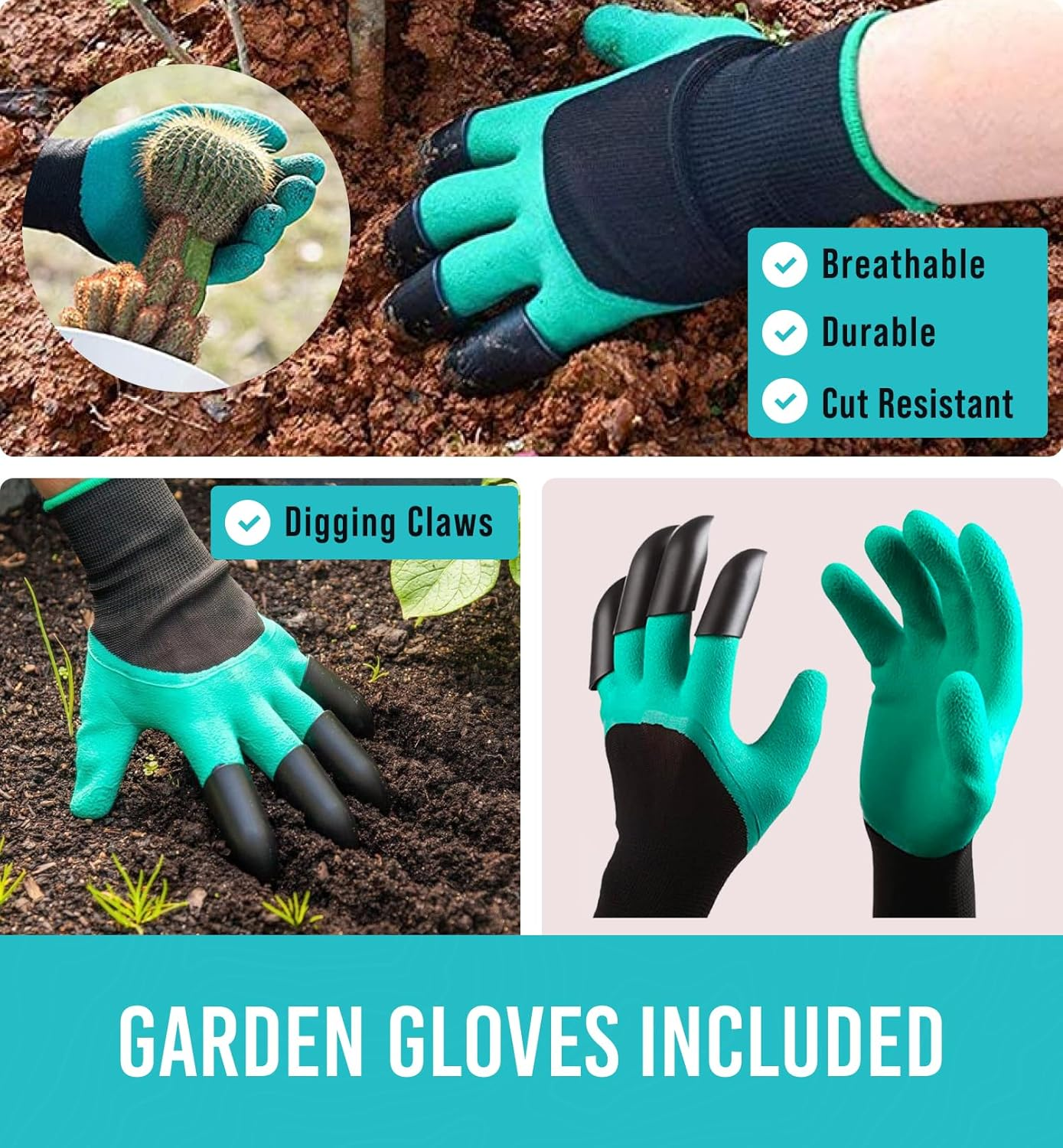 Treasured Gifts for Mom - Heavy Duty Garden Tools 22 Pieces Floral Set - Rust Proof, Non-Slip, Durable Gardening Supplies - Ergonomic Hand Tools - Ideal Gardening Gifts for Women image number 2