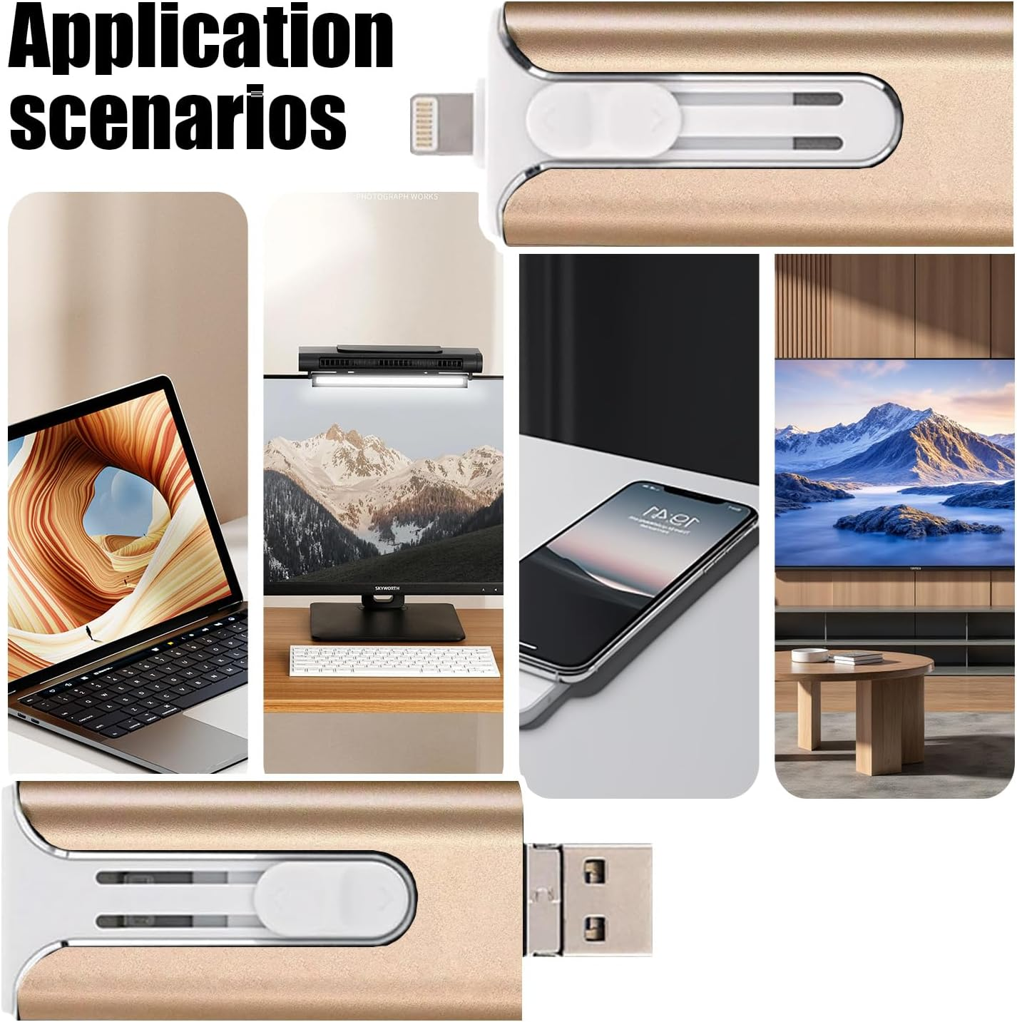 1Pcs USB Flash Drive,2Tb USB Memory Stick, Plug-And-Playusb 3.0 Large-Capacity Rapid Expansion for Photo Transfer, Quick Data Storage, Compatible with Iphone, Ipad, Android, Pc and More Devices
