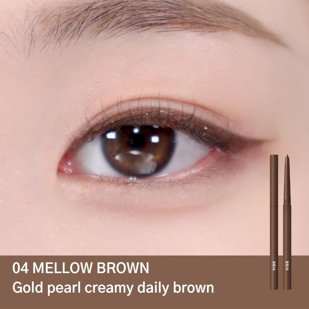 BBIA Last Auto Gel Eyeliner 17 Color &ndash; Multi-Use Longwear & Waterproof Mechanical Eye Liner Easy Drawing with Smooth Texture Smudge-Resistant Shadow & Glitter Vegan Korea Eye Makeup (04 MELLOW BROWN) image number 2