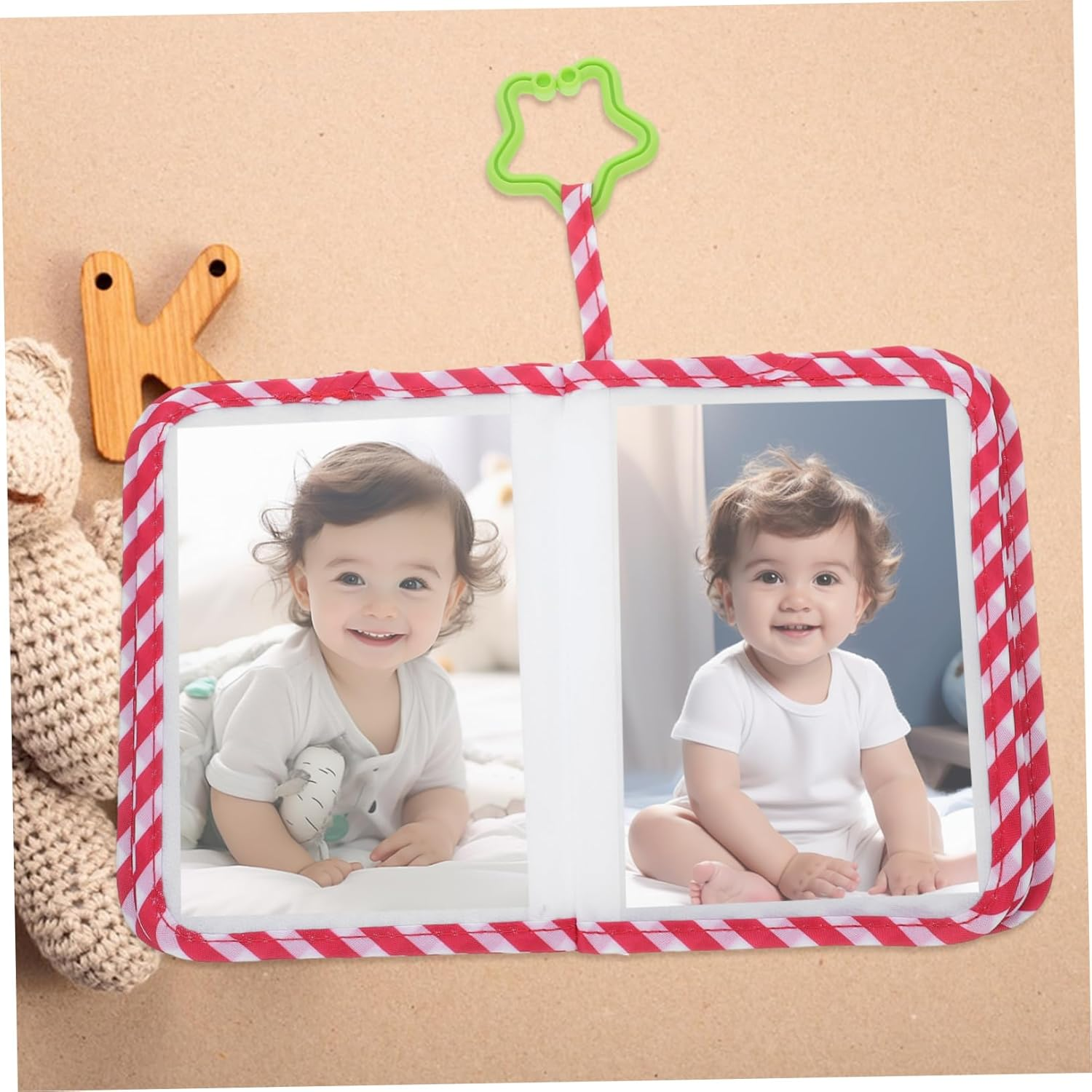 Abaodam Photo Album Boy Girl Keepsake Memory Book Soft Cloth Picture Album for Newborns Record Milestones at Home Party image number 5