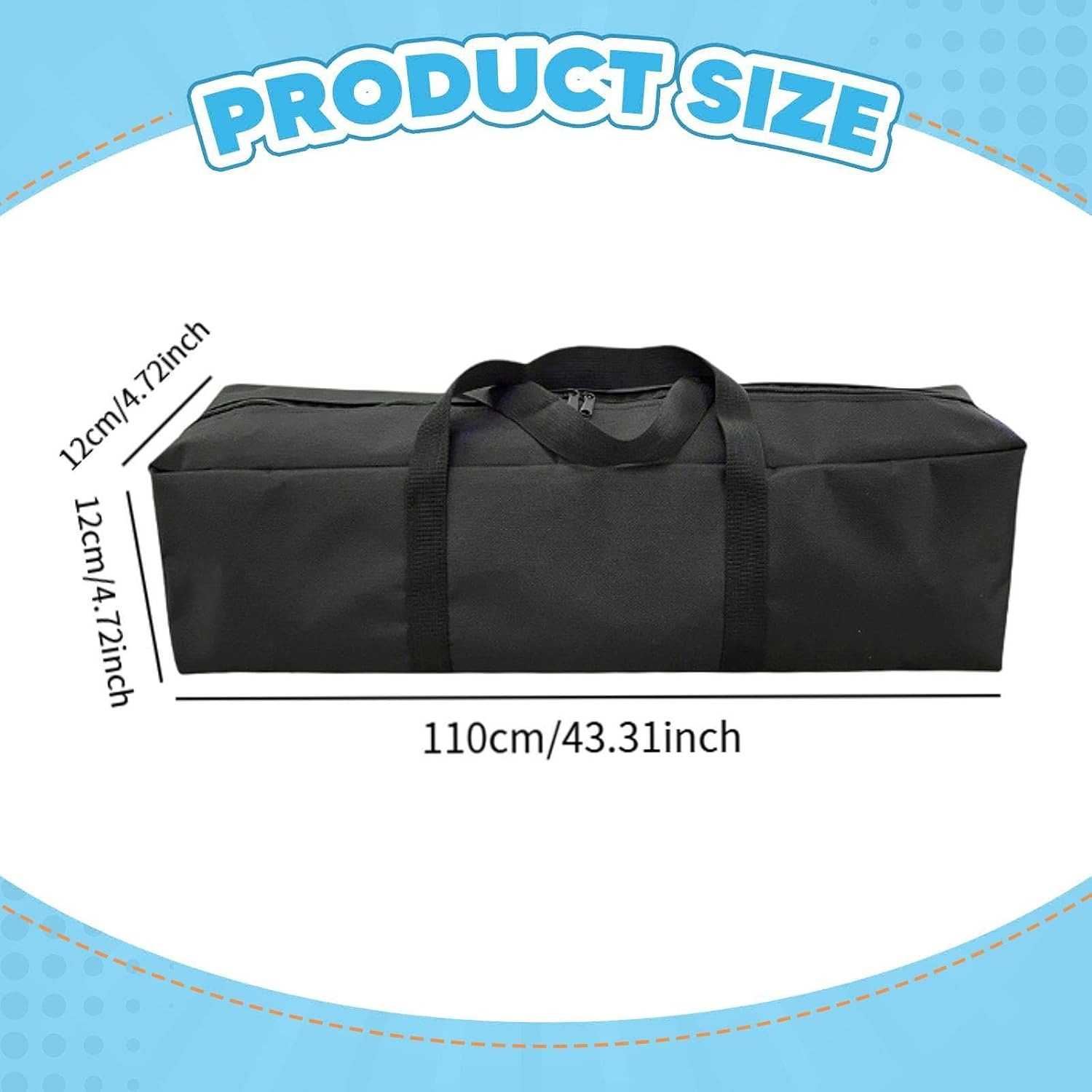 CAQYPVH Storage Bag for Camping Equipment, Organizer for Camping Equipment, Small Items Bag, Water-Repellent, Tent Storage Bag for Tripod, as Described, Length 110Cm image number 2