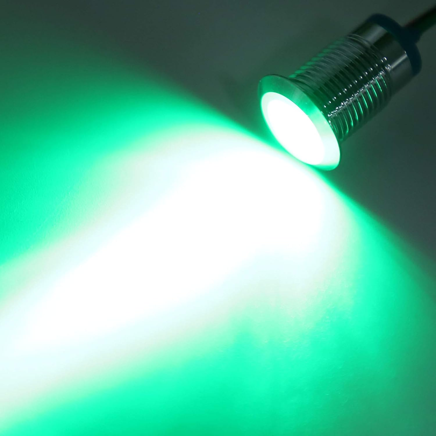 Indicator Light, 12-24V 4 Sets Pre Wired 10Mm 2 Color Common Cathode Design with Compression Nuts Led Dash Lights Indicator Lights for Automotive and Industrial Use (Red