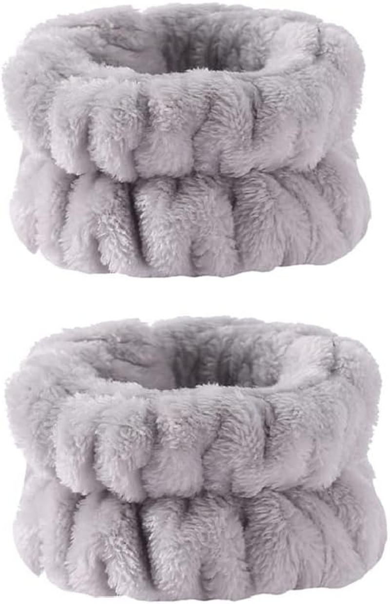 Facial Cleansing Bracelet, Elastic Makeup Sweatband and Towel, Spa Bracelet for Women and Girls, Absorbent and Hygienic - Grey image number 2