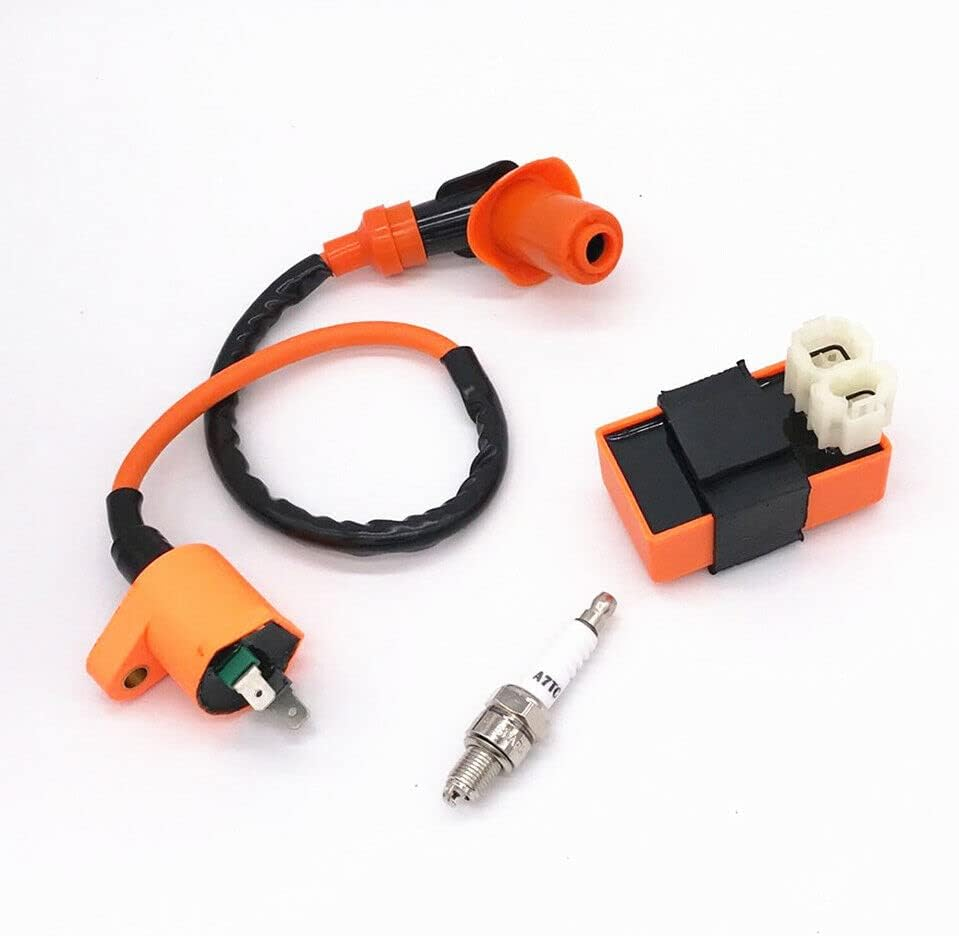 Motorbike Ingition Set 1Pc Racing CDI + Spark Plug + Ignition Coil Kits for GY6 50/125/150CC 4-Stroke Scooter Parts Replacement Accessories image number 2