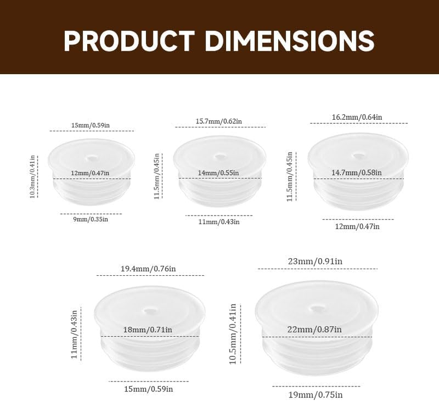 25 Pcs Bottle Adapter, Reusable Replacement Glass Plug Bottles for Salt Pot Oral Dispensers Flower Pots Liquid image number 1