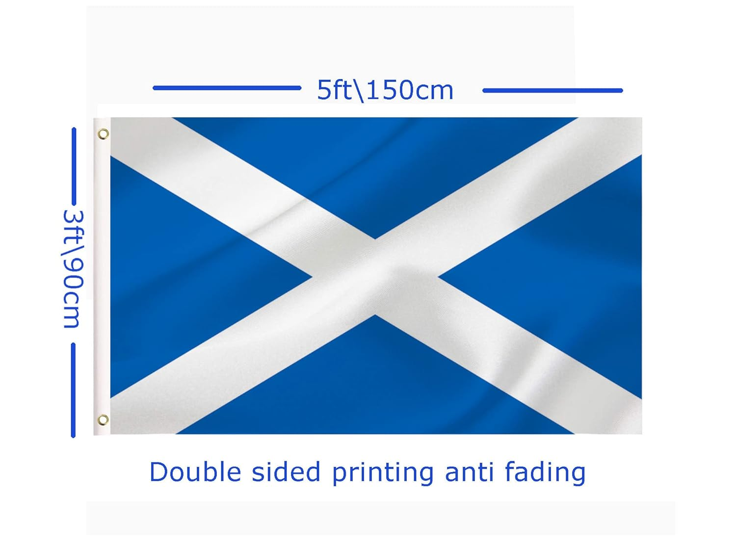 LARGE Scottish Flag, 3X5Ft Scotland Flags Banner for Indoor Outdoor Decoration of Canada Yards.Parade or Express Mood image number 1