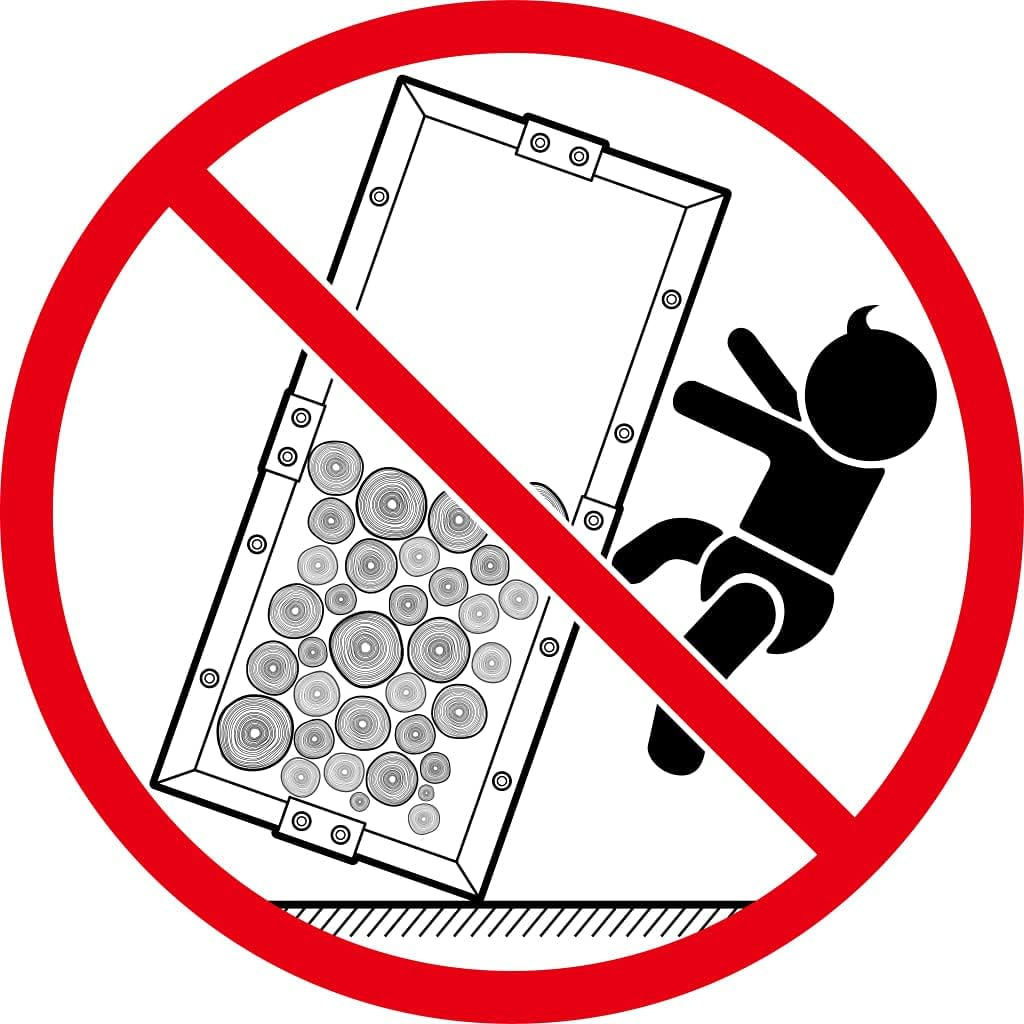 Firewood Log Rack Outdoor Indoor Steel Racks Firewood Holder Log Rack Hoop Metal Lumber Stacker Organizer for Wood Storage Storage Log Holder, Black 50X20X150 Cm image number 2