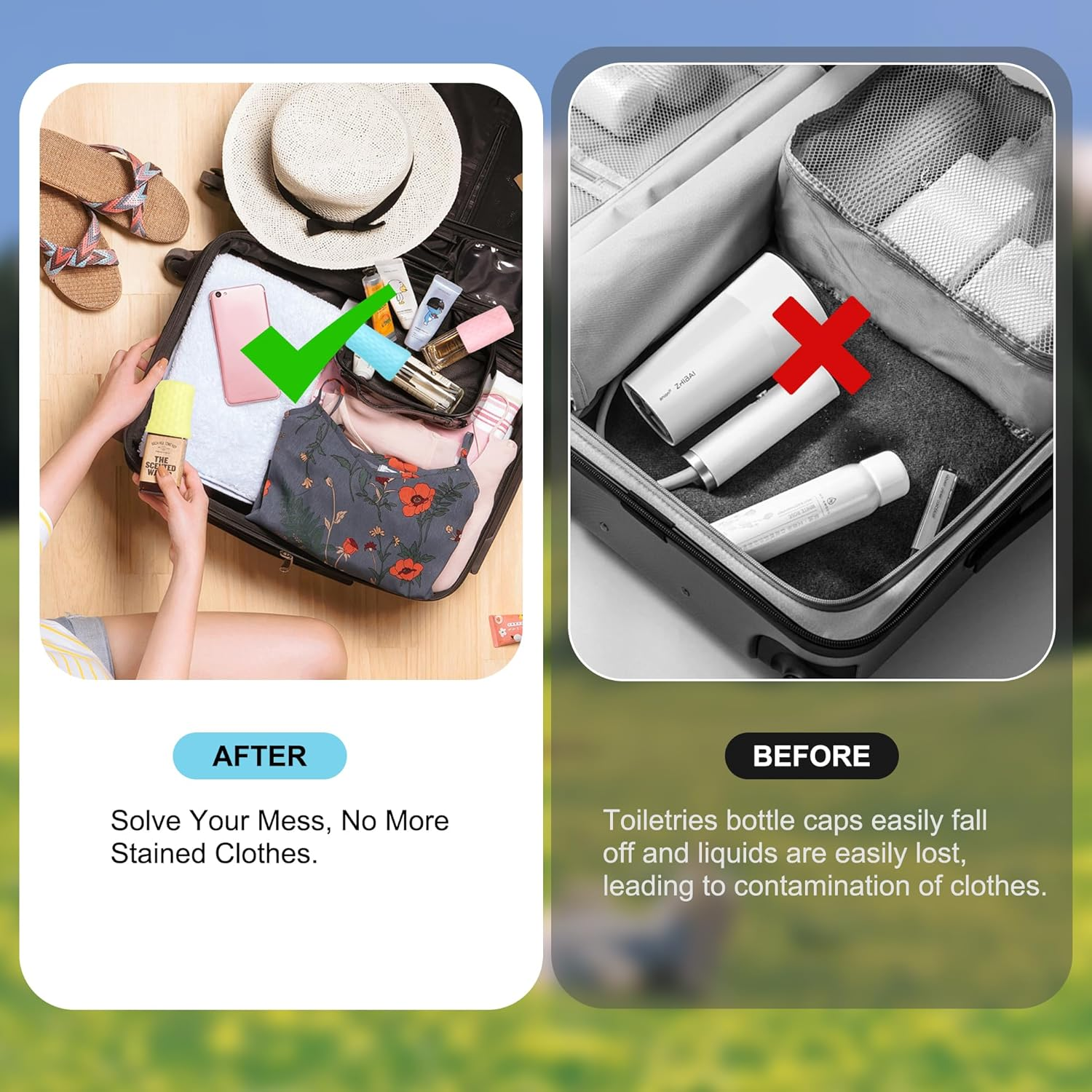 TECDW 10-Pack Colorful Silicone Bottle Covers, Travel Essentials, Leak-Proof Silicone Protective Covers for Travel Toiletries(5 Colors) image number 3