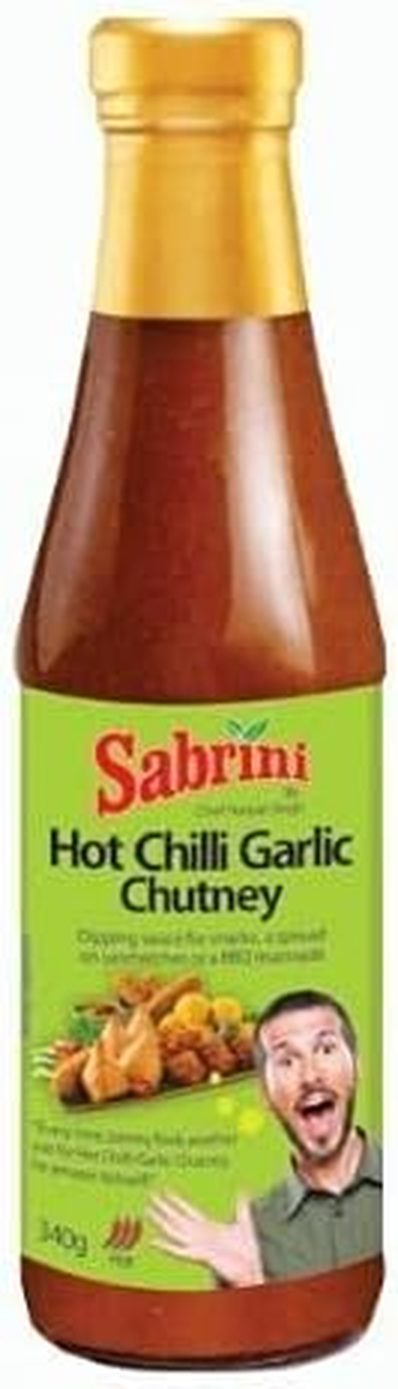 Sabrini Hot Chilli Garlic Chutney, 340 G
