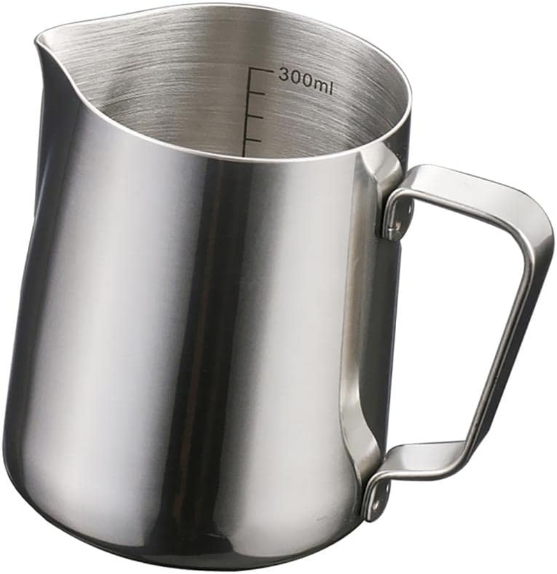 Fenteer Milk Frothing Pitcher Stainless Steel Cup Scales Perfect for Latte Art, Espresso Maker, Cappuccino Make - 300Ml image number 2