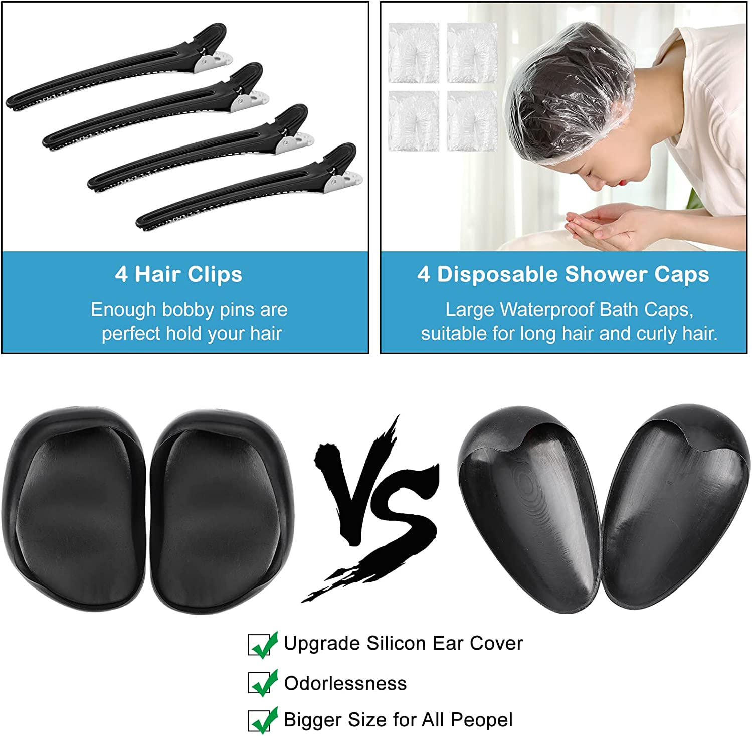 Xarchy 19 Pcs Professional Hair Bleach Kit Hair Coloring Products with Hair Dye Brush, Hair Color Bowl, Hairclips, Applicator, Earmuffs for Hair Highlighting and Hair Coloring at Home image number 4