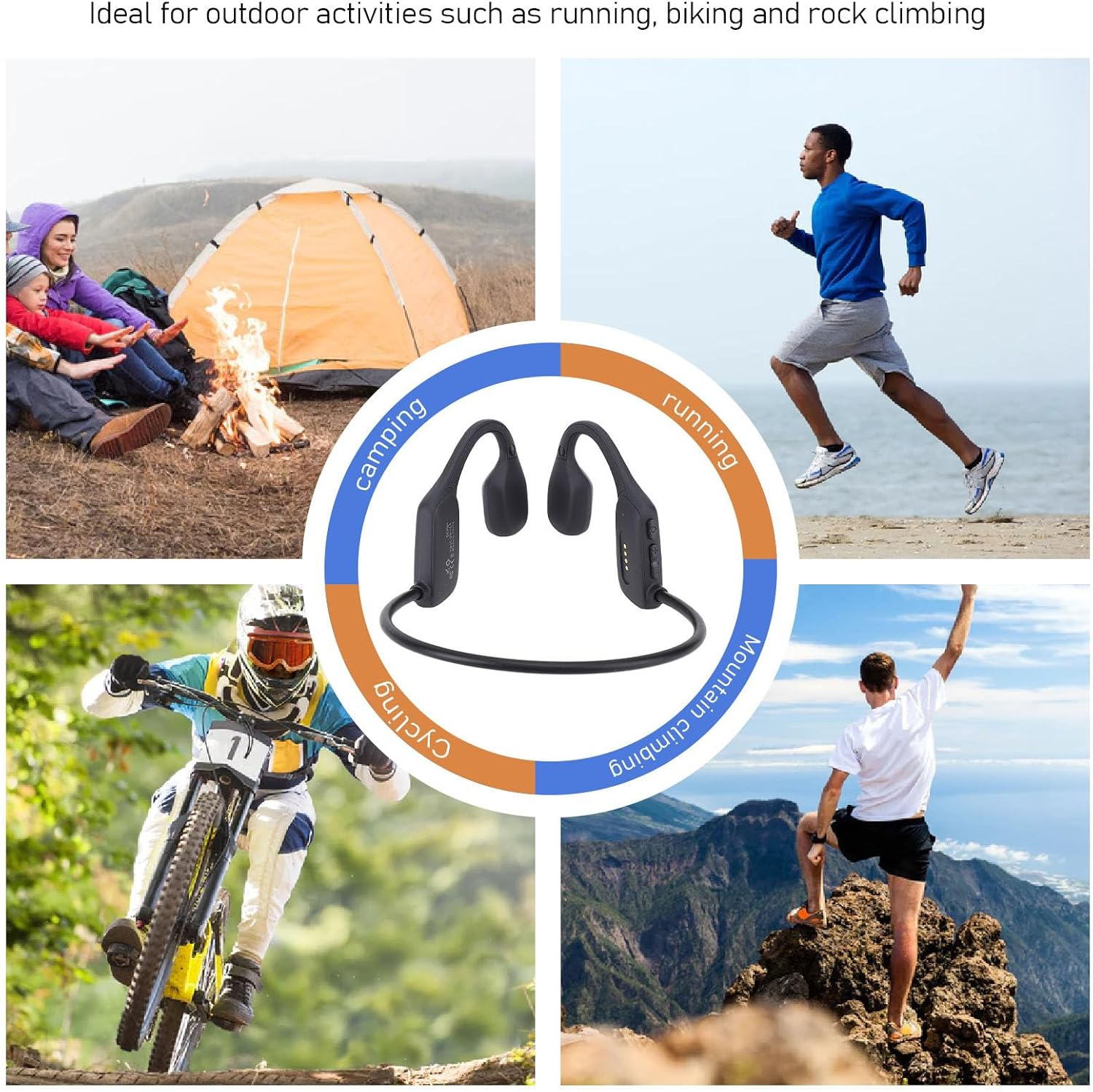 MENDUNER Bone Conduction Headphones - 9Th Gen Open Ear Design with 10H Playtime, 20Mm Speaker,For Running, Cycling, Hiking, Outdoor Sports image number 1