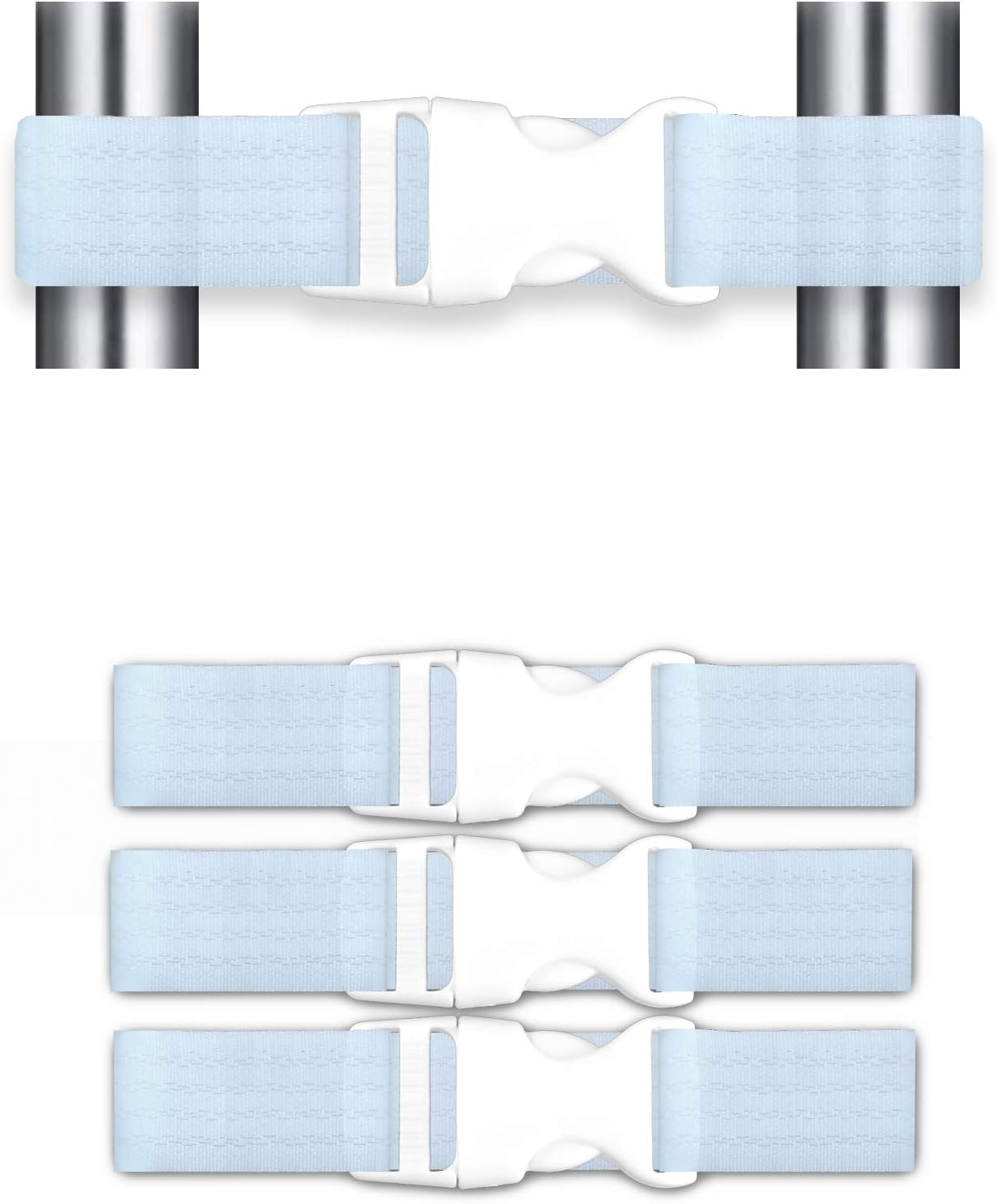 Coosin Baby Safety Locks,Handles Child Safety Locks Simple Installation Home Safety Strap Locks Fit Closed Handle Cabinets,Oven, Double Open the Door Refrigerator, Kitchen Door Ect... (4 Pack, Black) image number 7