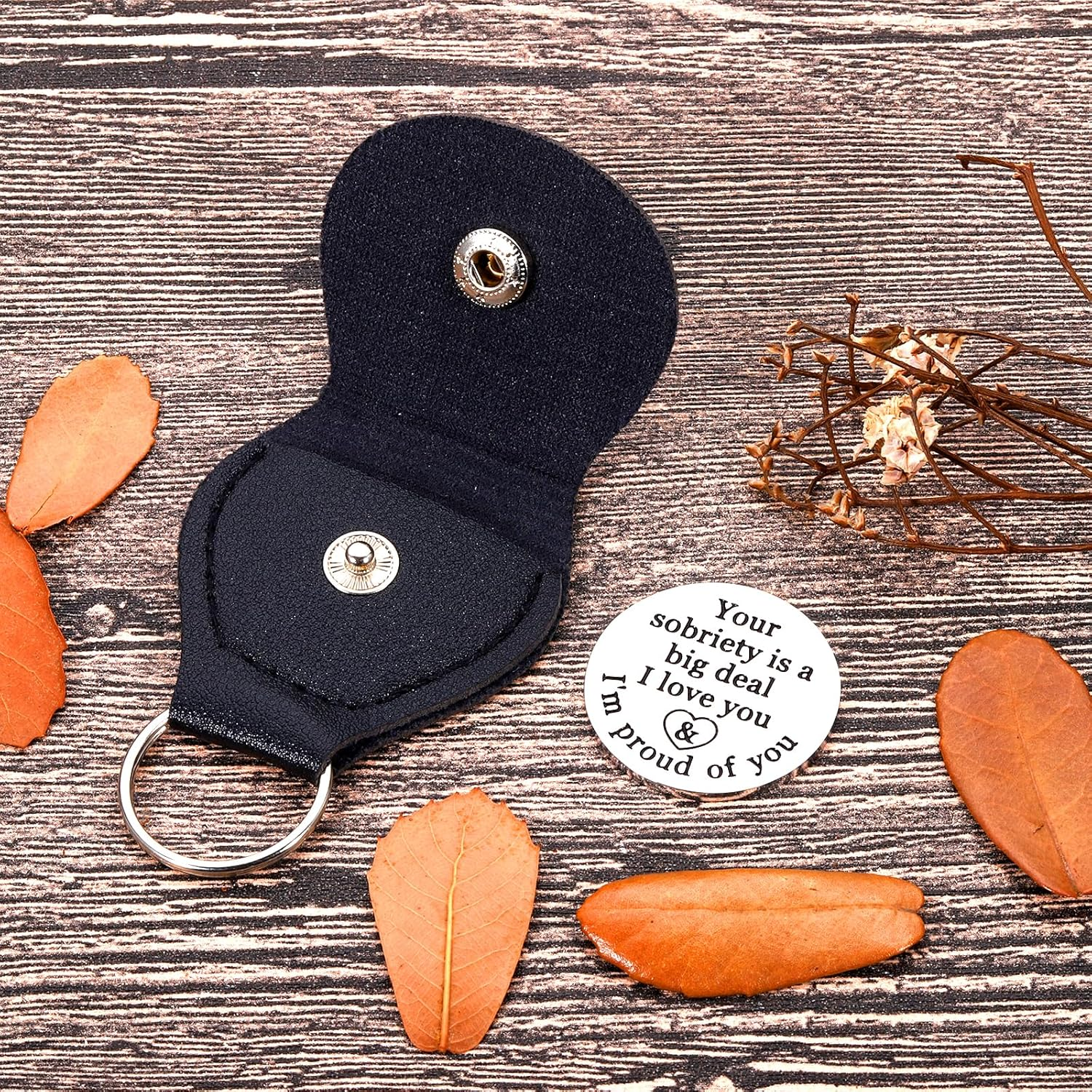 Sobriety Gifts for Women Men 1 Year Sobriety Coin Gifts One Year Anniversary Sober Gifts for Women Men Alcoholics Anonymous Gifts for Male Female Recovery Cancer Sentimental Gifts Double-Sided, image number 1