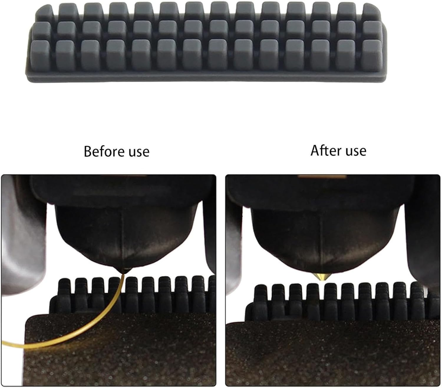 LEOWAY A1 3D Printer Nozzle Brush Replacement Kit, Nozzle Wiper Cleaning Tool for 3D Printer Hotbed,3D Printer Accessories(6Pcs) image number 1