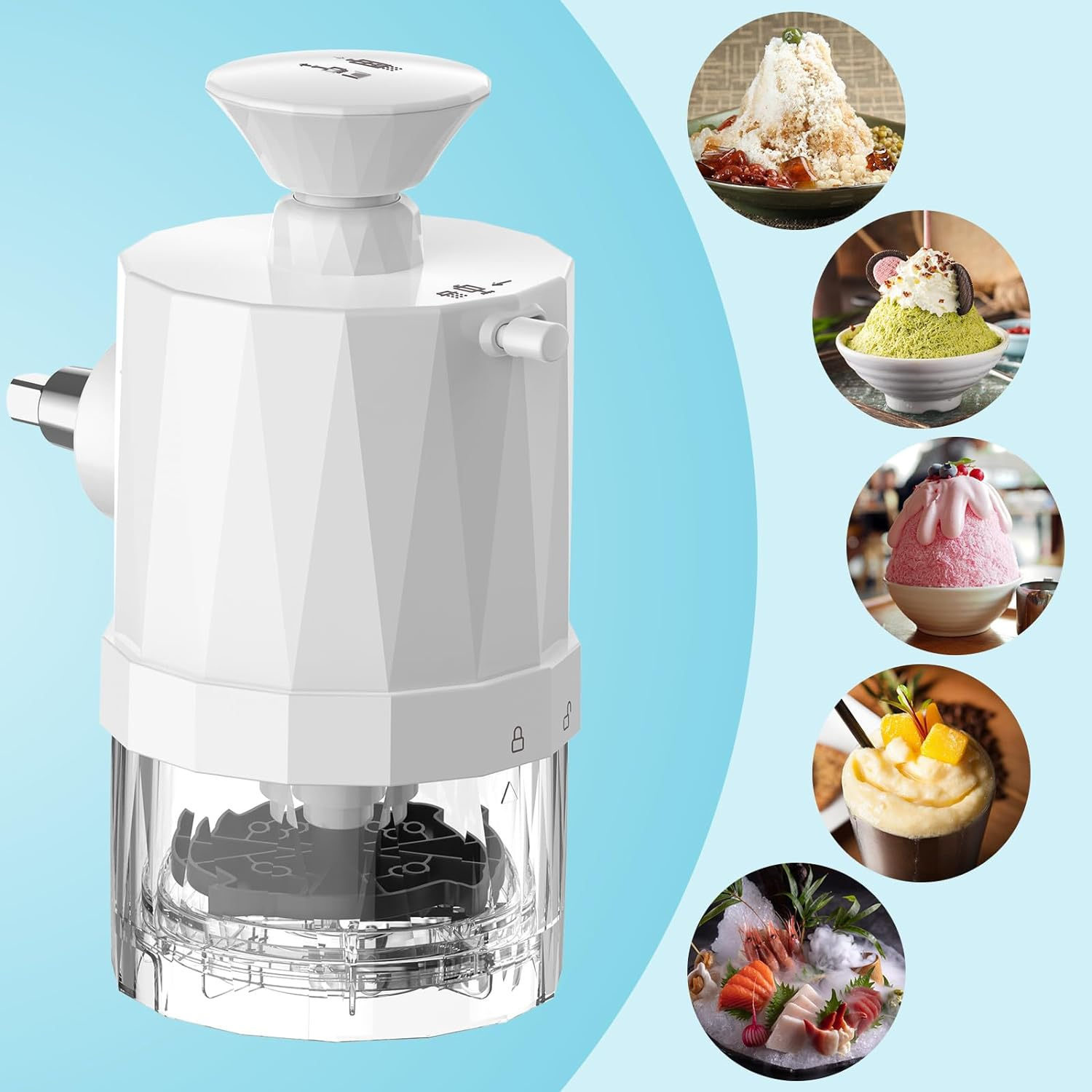 GVODE Shaved Ice Attachment for Kitchenaid Stand Mixer, as Kitchen Aid Attachment for Stand Mixer, Snow Cone Machine with 8 Ice Molds image number 2