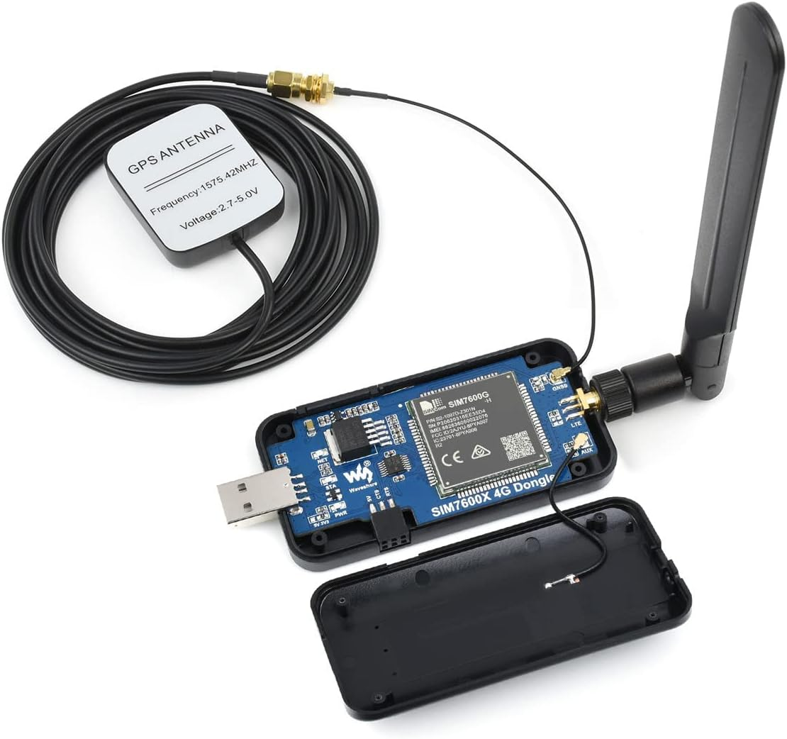 Waveshare SIM7600G-H 4G DONGLE with Antenna Compatible with Windows/Linux image number 4