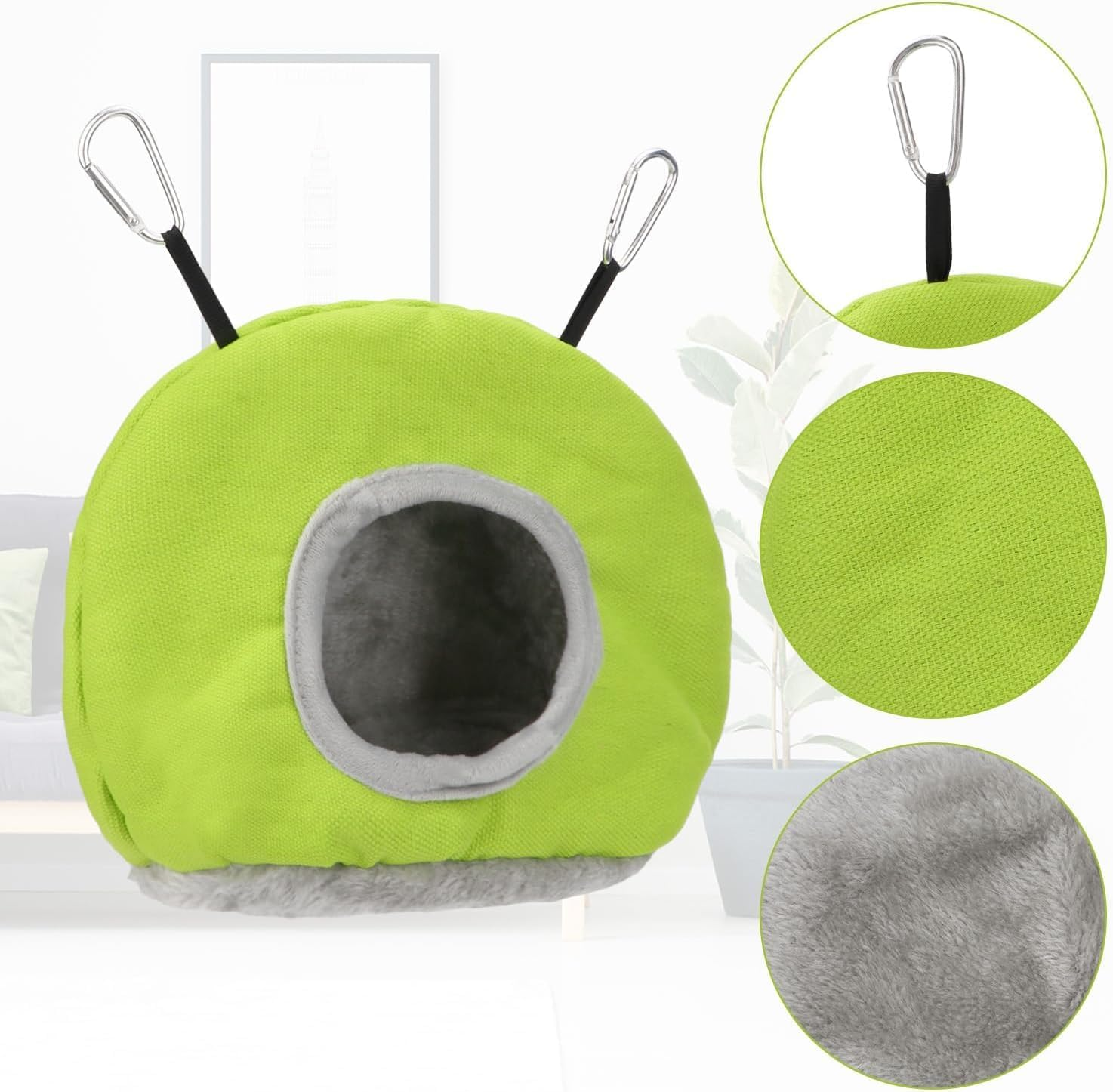 CUEMOON Hanging Nest Bird House Hanging Bird Cage Bird Bed for Macaws Budgies Cockatiels Cockatoo Canary Random Color image number 5