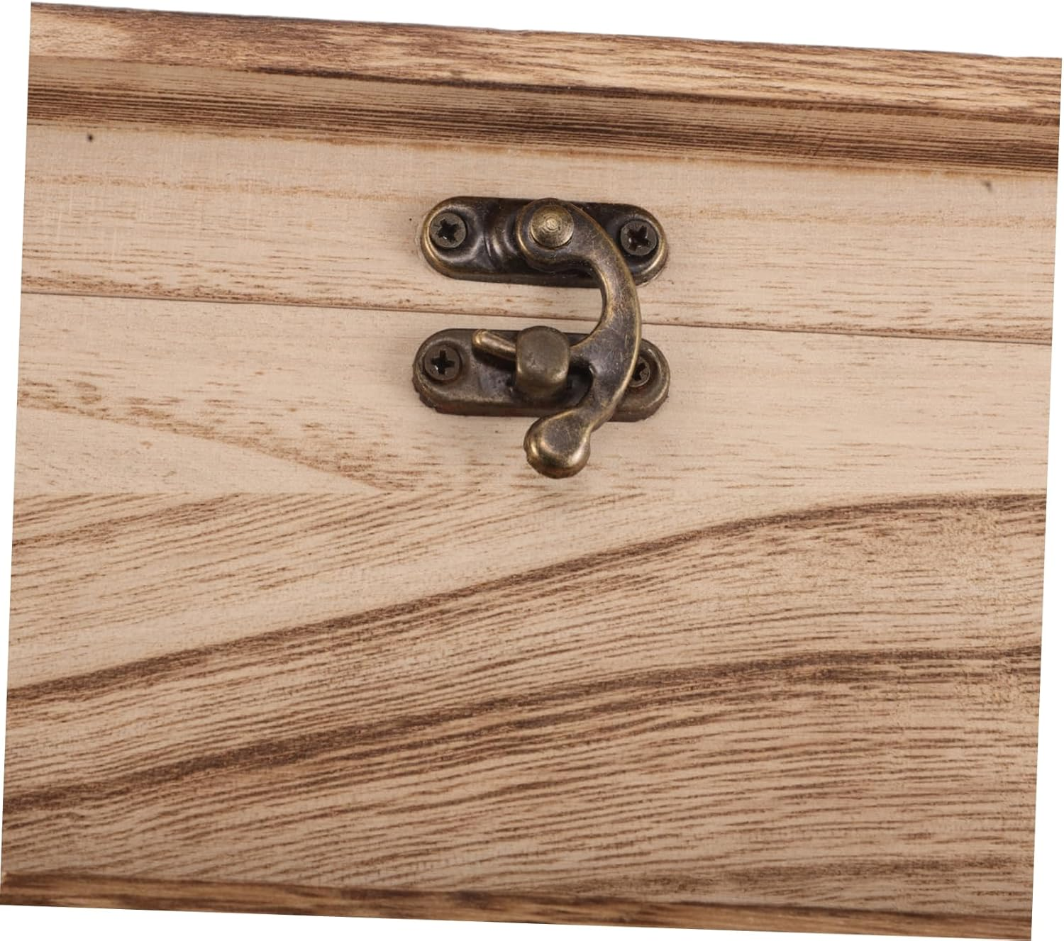 Large Wooden Bible Storage Box with Hinged Lid Rustic Keepsake Case Decorative Rectangular Organizer for Home and Office