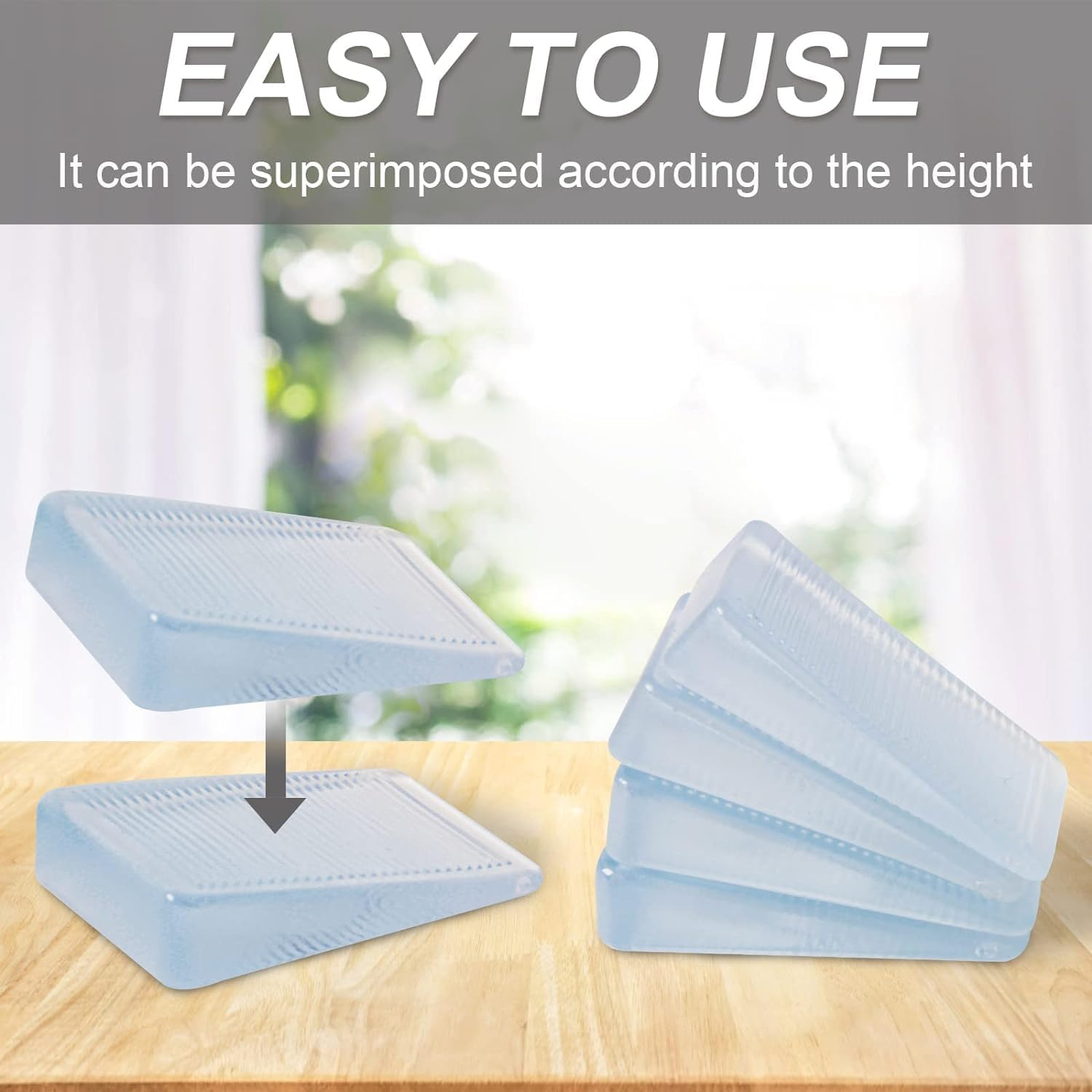 Table Wedge Clear Toilet Shims Plastic Shims, 8Pcs Plastic Shims Table Wedge Clear Toilet Shim Furniture Leveling Shims, Furniture Leveling Shims Level Wedge Shim Bed Shims Toilet Shims for Furniture image number 4