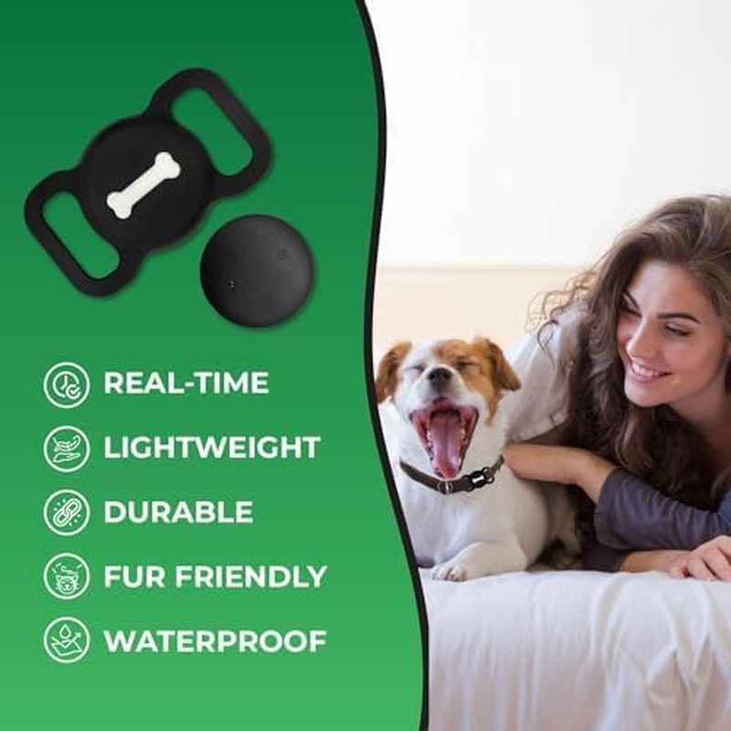 Smart Dog Tracker, Pet Tracker with Collar Holder, Effortless Location Tracking, Compatible with Find My, Not GPS Tracker image number 1