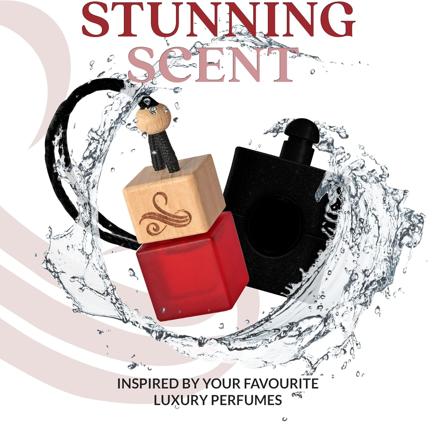 Black Opium Car Air Freshener for Women | Perfume Style Car Scents Air Freshener with Vent Clip | Strong Car Perfume Air Freshener | Car Accessories for Women - Opio Car Scent Air Freshener by Perfa