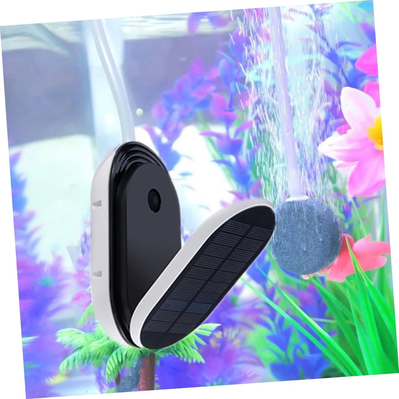 TEHAUX Solar Oxygen Aerator Pump for Outdoor Ponds and Hydroponics Portable Quiet Oxygen Increase Tool Hour for Fish Tanks and Aquatic Plant Aeration Housewarming Birthday