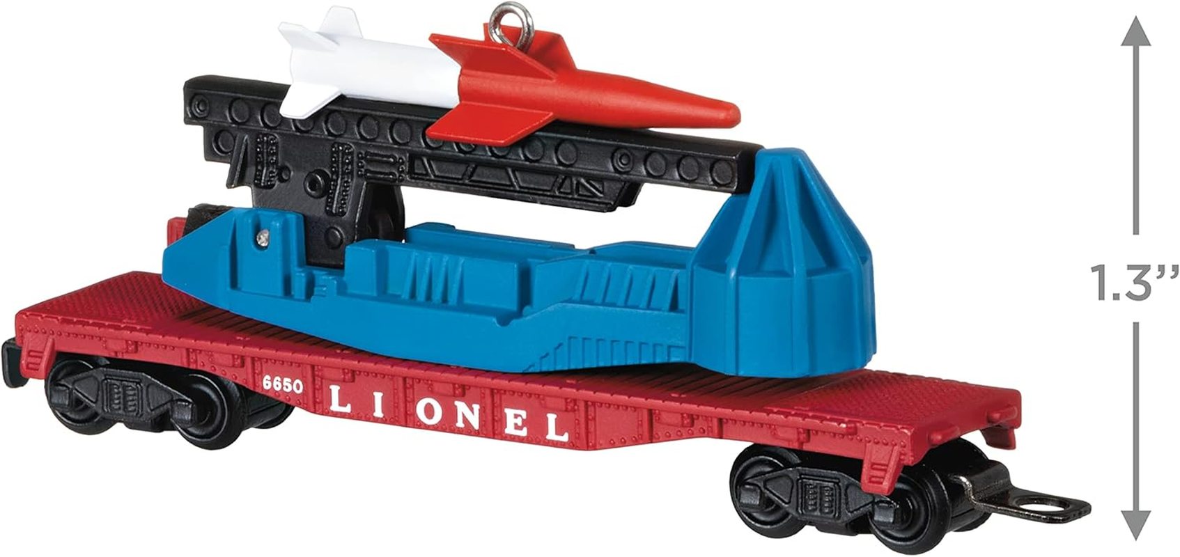 Hallmark Keepsake Christmas Ornament 2022, Lionel 6650 Missile Car, Metal Train Ornament image number 5