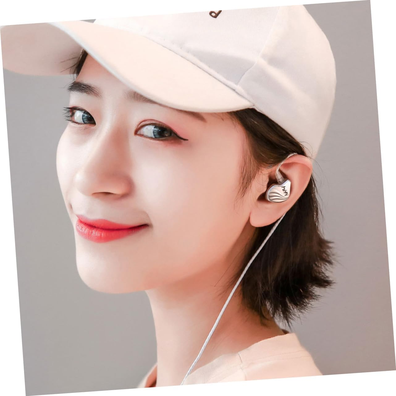 POPETPOP Bass Earphones Wired In-Ear Headphones 3.5Mm Plug for Mobile Phones and Tablets, Universal Compatible Gunmetal Color Wired Headset for Sound and Deep Bass image number 4