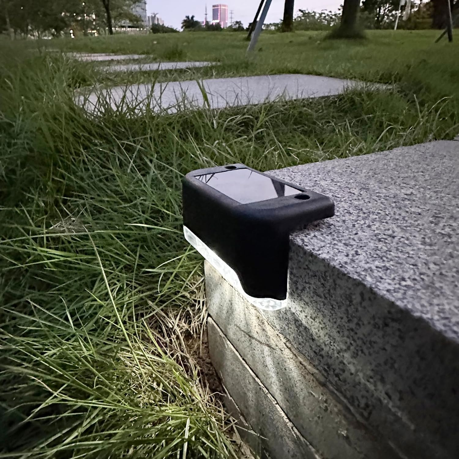 Solar Deck Step Lights Outdoor 4/8/12/16/20 Pack Solar Step Light Waterproof Led Solar Lights for Outdoor Stairs Step Fence, Railing, Yard and Patio Cool White, Warm White (Cool White, 12 Pieces Pack) image number 5